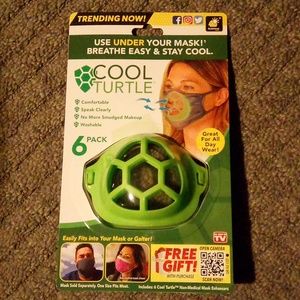 🆕(6) Green "COOL TURTLE" 🐢 NoN-Medical Mask Enhancers @ SEE PICS  **WASHABLE**